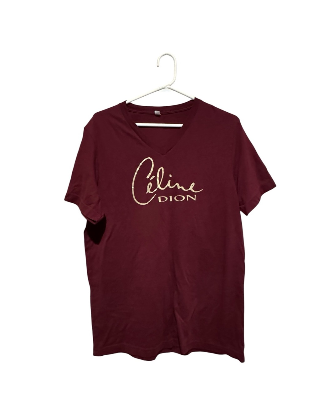 Bella Canvas Burgundy V-Neck Logo Tee